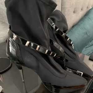 Marco Delli black stretch stilettos.